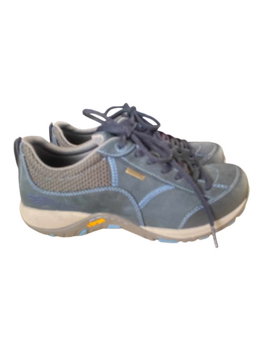 Dansko Women’s 36W Blue Leather Vibram Walking Hiking Shoes Wide